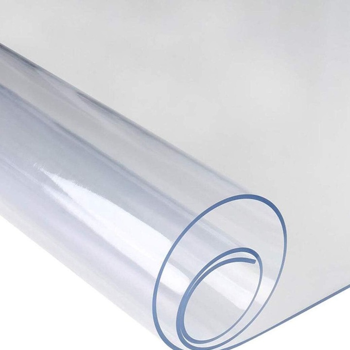 Átlátszó asztalterítő fólia, védőfólia, PVC átlátszó asztalterítő, bútorokhoz, egyéb felületek védelméhez 90x160cm