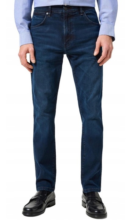 Blugi, Wrangler, Larston 812 Slim, Midnight Rodeo, L30, Albastru