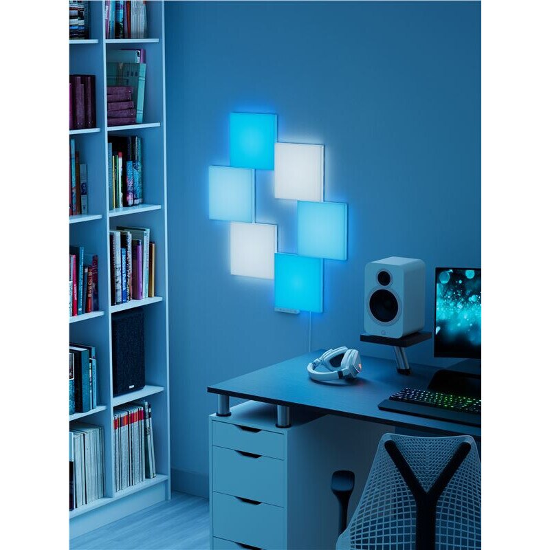 Kit 6 panouri luminoase inteligente Nanoleaf Blocks Big Squares