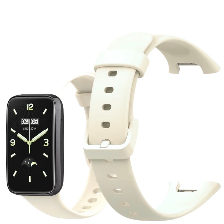Curea compatibila cu Xiaomi Smart Band 7 Pro, Best Accessories, bej deschis