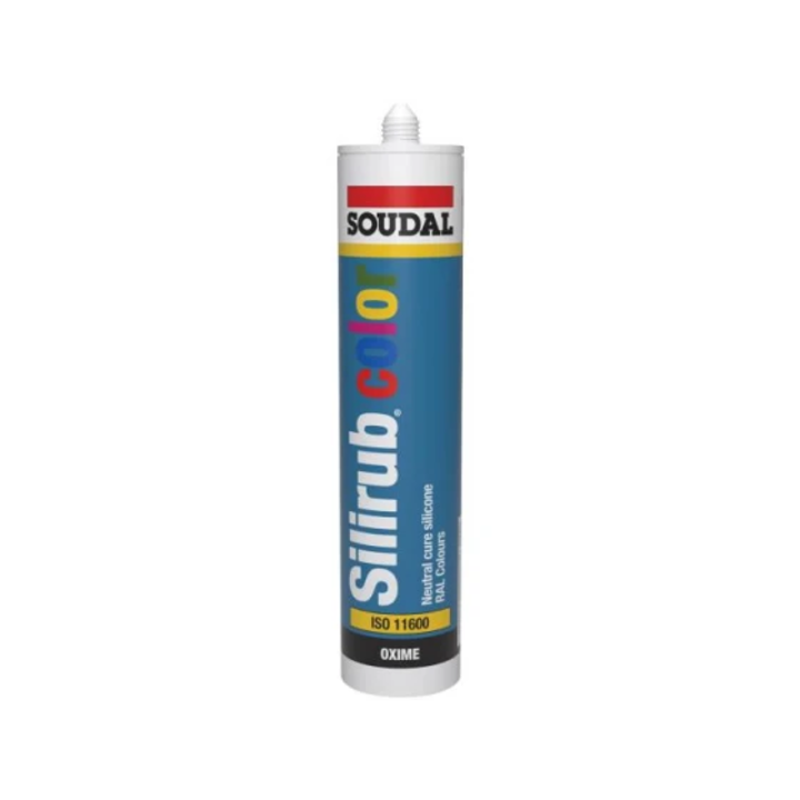 Silicon neutru Silirub Color RAL 8017 Soudal, 300 ml