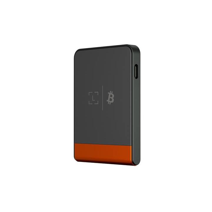 Ledger Flex Crypto elektronikus pénztárca, Bitcoin, Ethereum, Solana, Cardano, NFT és egyéb virtuális valutákhoz, helyreállítási kulcs, narancssárga