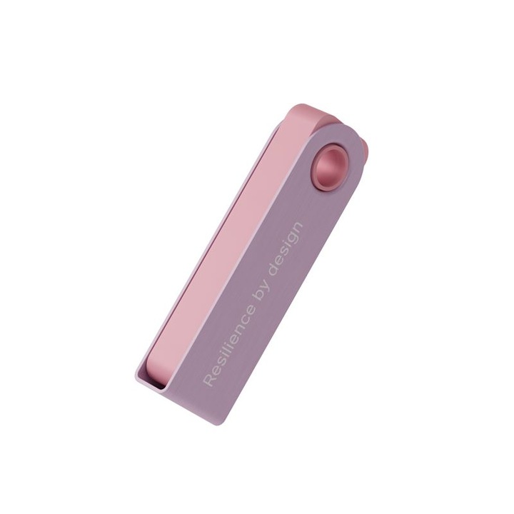 Ledger Nano S Plus Crypto elektronikus pénztárca, virtuális pénznemekhez Bitcoin, Ethereum, Dash, ZCash és mások, pasztell rózsaszín