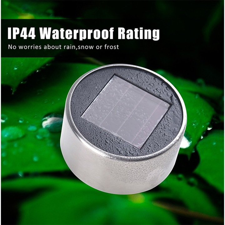 Декоративна соларна LED лампа за градина, Сребриста, OEM, Студена Бяла Светлина