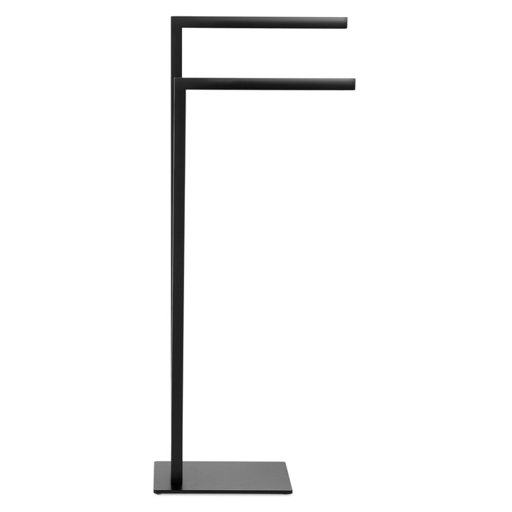 Suport prosop stativ, Maison Mex PIANTANA, L.30 l.16 H.82 cm, negru mat