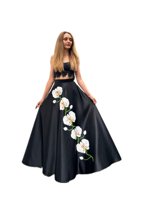 Női szoknya, Orchid, Taft, Fekete, M INTL