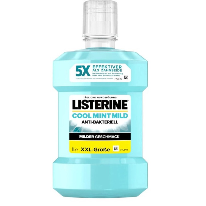 Мека вода за уста, Listerine Coolmint, 1000 мл