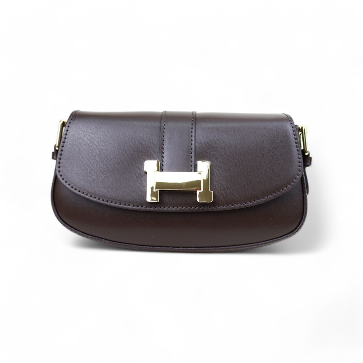 Moranti természetes bőr táska, cappuccino, 1 zseb