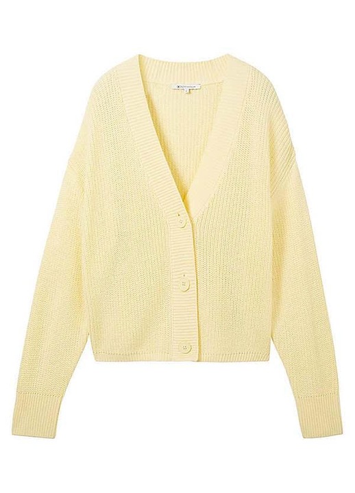 Tom Tailor női sárga kötött pulóver M