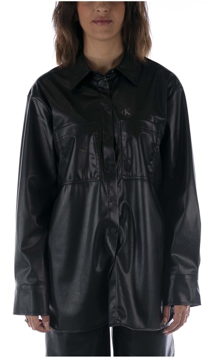 Calvin Klein női ecobőr ing fekete M-es