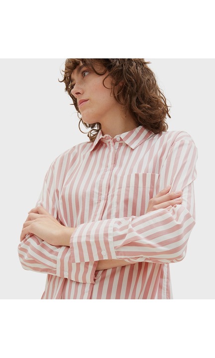 Tom Tailor női ing sötét rózsaszín csíkos, M-es