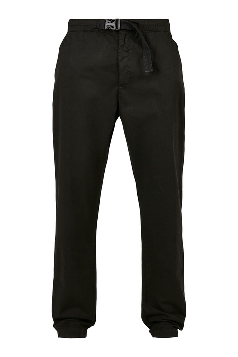 Urban Classics, Pantaloni chino ajustabili, Negru, 30