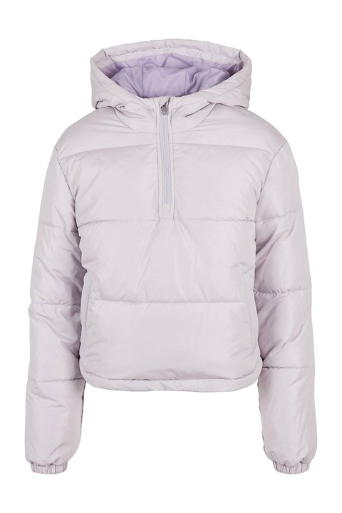 Urban Classics, Geaca cu vatelina si gluga, fara inchidere, Lila pal, 2XL