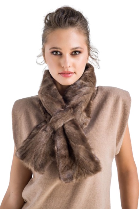 Fular dama, elegant, blana nurca, dama