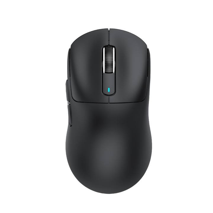 Mouse, 49g greutate redusa, conexiune cu fir/2.4G/BT5.2, baterie cu autonomie de 200h, 26000DPI, reglare cu 6 viteze, negru