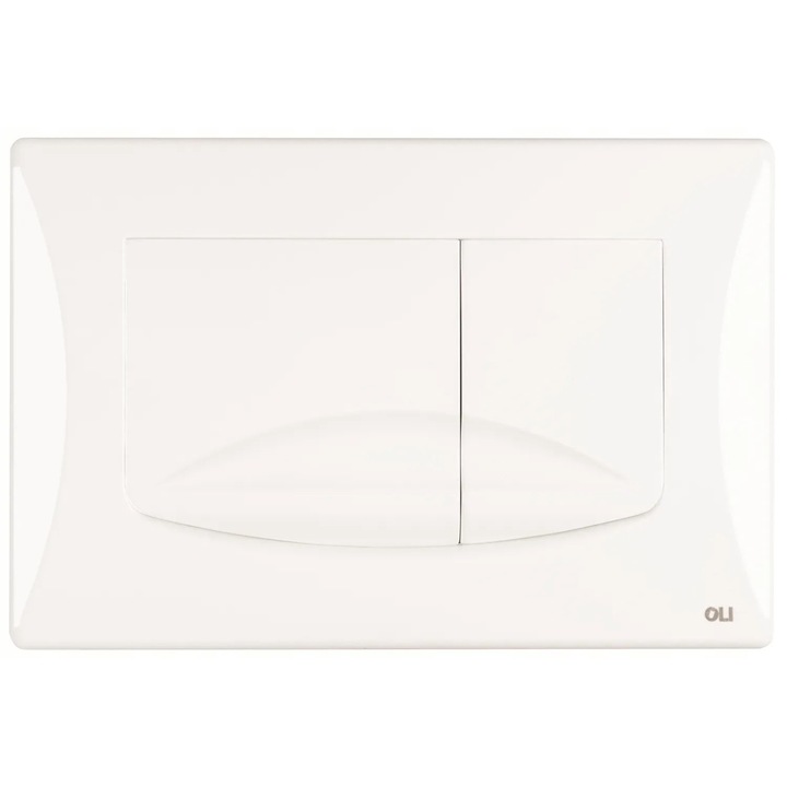 Clapeta De Actionare Rezervor WC, Koło, 638501, Spalare Mecanica Dubla, Forta De Actionare < 20N, Rezistenta Ridicata La Zgarieturi, Material Plastic, 165 mm x 245 mm x 19 mm, Alb