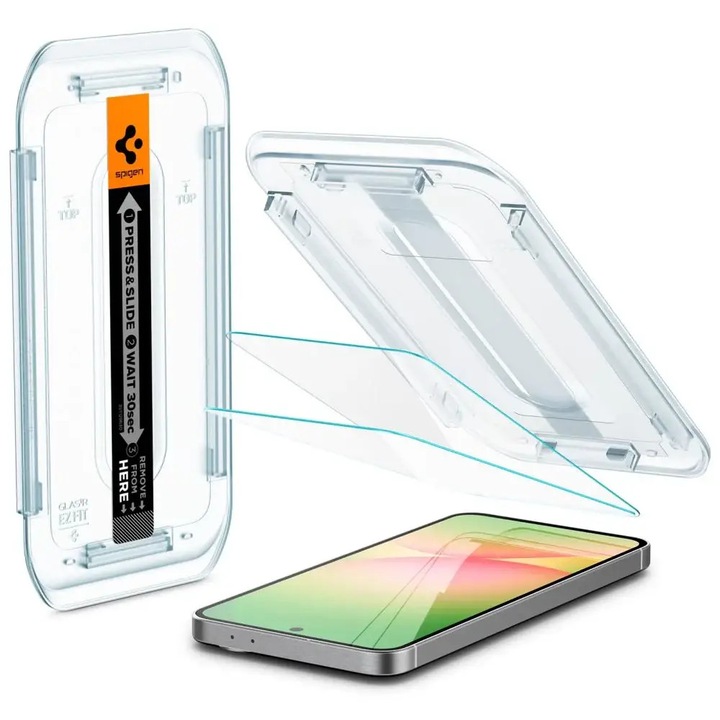 Készlet 2 üvegfólia, Spigen Glas.tR EZ Fit 2-Pack kompatibilis Samsung Galaxy S24 FE / A56 5G, Átlátszó