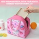 Хладилна чанта Flippy Cooler Bag Преносима за деца Платнена за обяд, от Оксфорд 23x13x19cm заешки модел розово