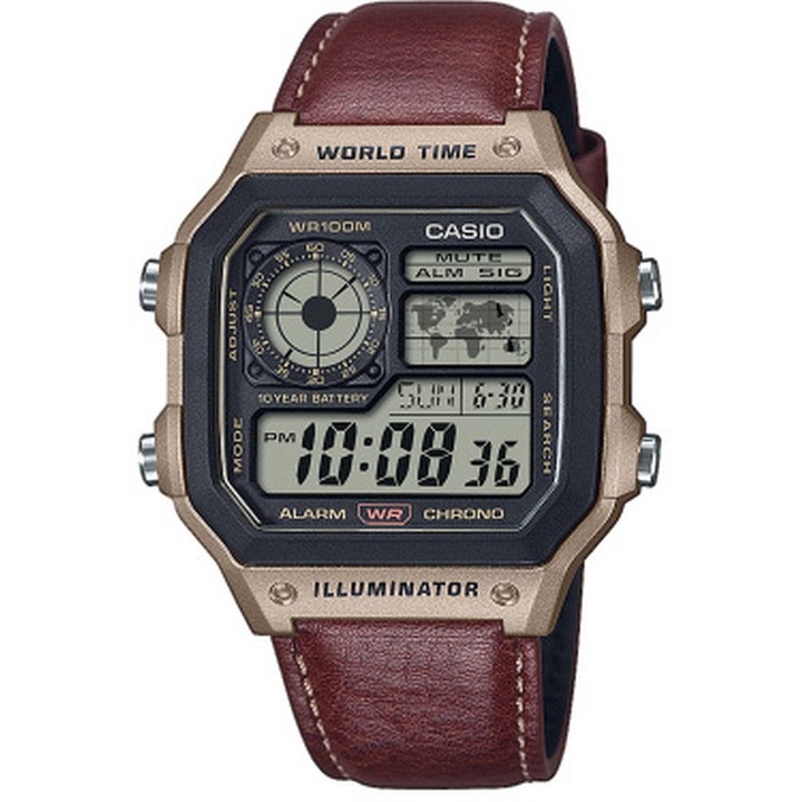 Casio AE-1200WHL-5AVEF, Kvarc, 42mm, 10ATM Férfi karóra