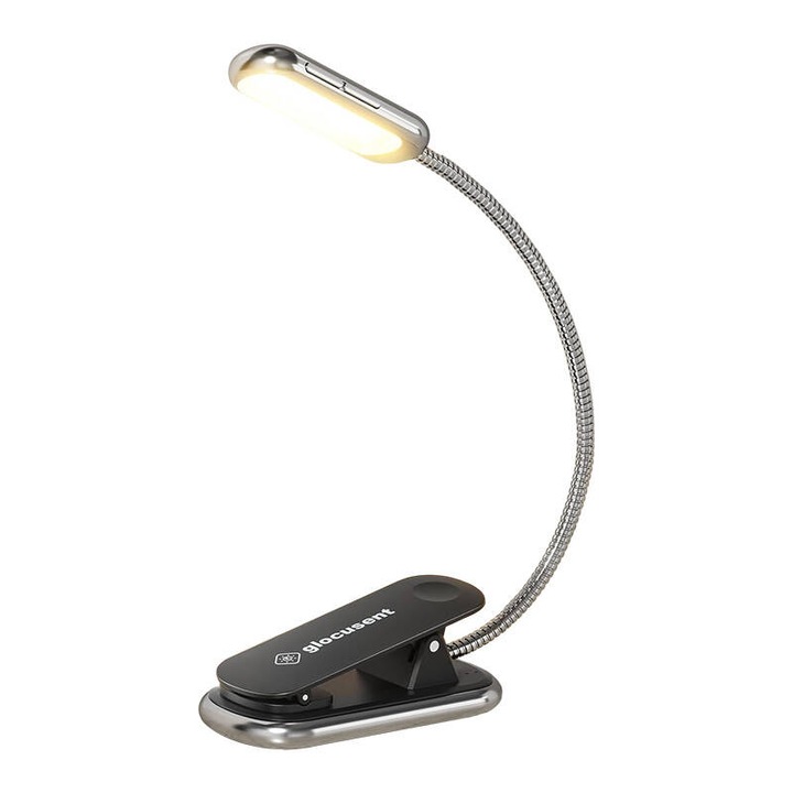 Безжична лампа Glocusent Posh, LED, 1000 mAh, USB-C, Таймер, Черна