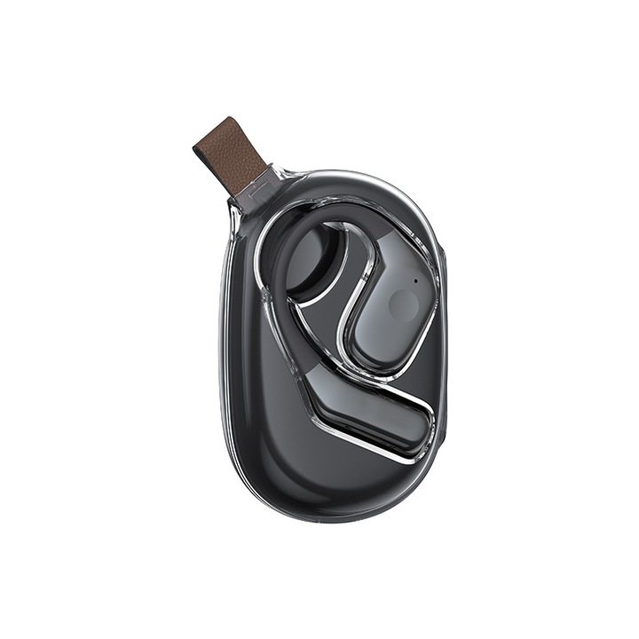 Casti fara fir pe ureche, conductie de aer, Bluetooth 5.4, sunet stereo bilateral, rezistent la apa, opt ore de rezistenta, apeluri HD, anulare inteligenta a zgomotului, confortabil de purtat, albastru