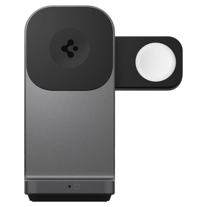 3 az 1-ben töltőállomás Spigen OneTap Pro 3, MagSafe kompatibilis, vezeték nélküli töltés, 15 W, szürke