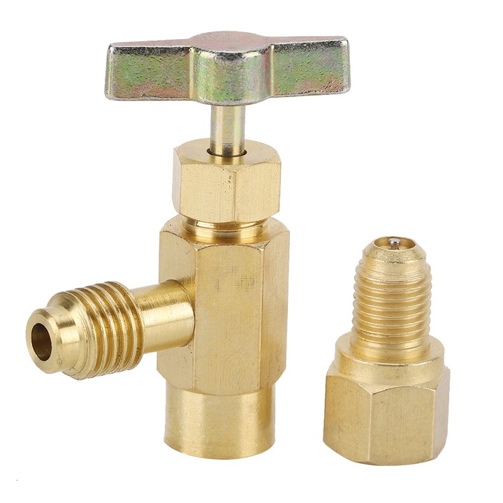 Sárgaréz csap, Jormftte, nyomásmérővel, 1/2" menet, klímarendszerekhez