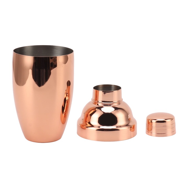 Jormftte rozsdamentes acél shaker, rozsdaálló, sima felületű, rózsaarany