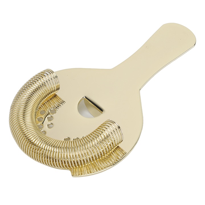 Koktélszűrő, Jormftte, rozsdamentes acél, hordozható, otthonra és bárokba, arany