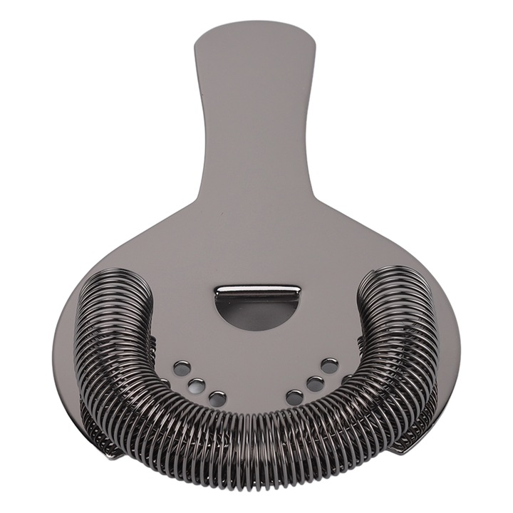 Jormftte koktélszűrő, rozsdamentes acél, hordozható, kompakt, fekete