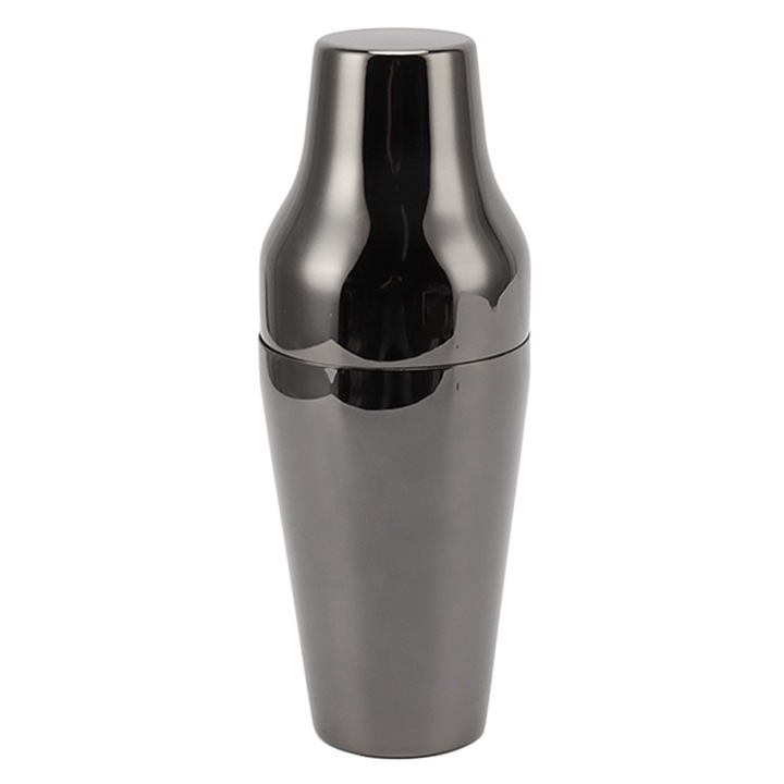 Rozsdamentes acél koktélrázó, Jormftte, 2 részes, fekete, bárhoz és partikhoz