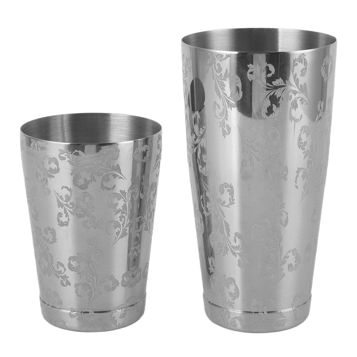 Jormftte rozsdamentes acél koktélrázó, rozsdaálló, könnyen tisztítható, 500 ml, ezüst