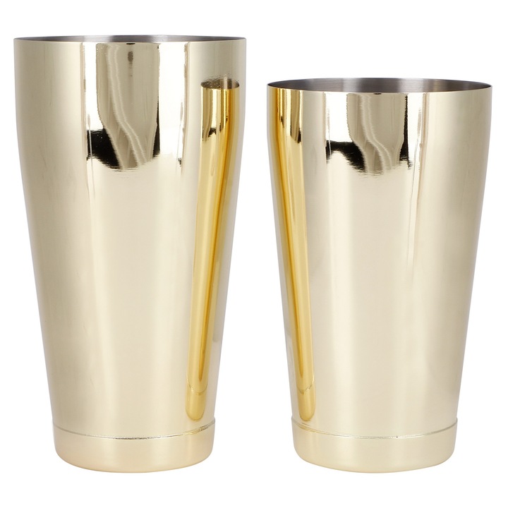 Shaker koktél 304 rozsdamentes acélból, Jormftte, aranyozott, vastagított alap, könnyen használható, 500 ml