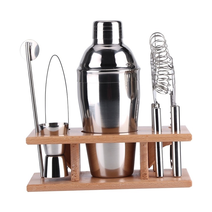 Jormftte rozsdamentes acél koktél shaker készlet, 550ml, elegáns design, szivárgásmentes