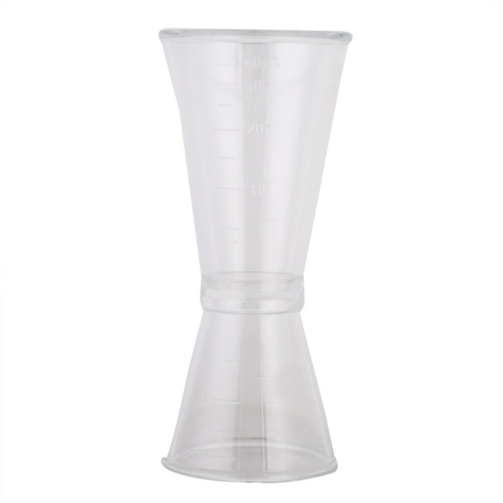 Shaker koktél Jormftte, rozsdamentes acélból, dupla mérőpohárral, átlátszó, 4.7x4.4x10.6cm