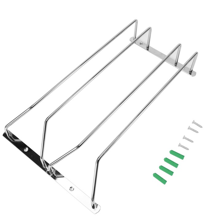 Rozsdamentes acél italtartók, Jormftte, vörösboros pohártartó, polc alá szerelhető, 2 soros, rozsdaálló, különböző méretekben.