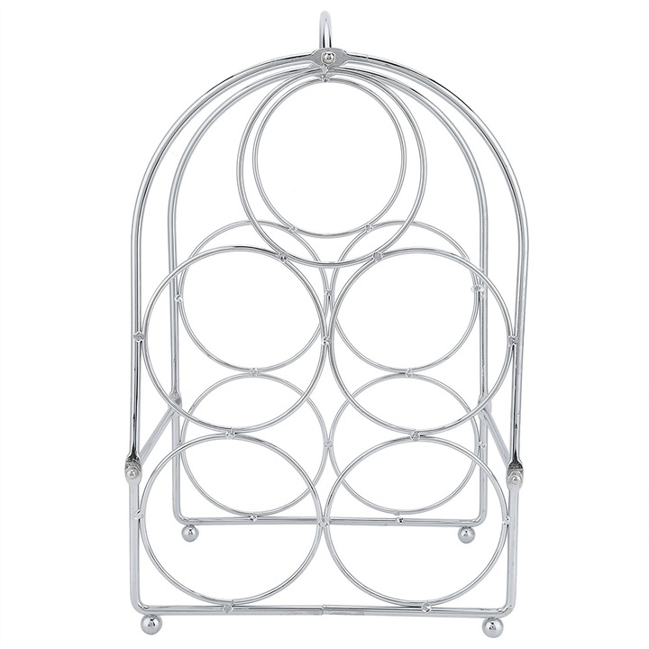 Jormftte bortartó, európai stílusú, fém, strapabíró, 6 palackhoz, 30x45cm