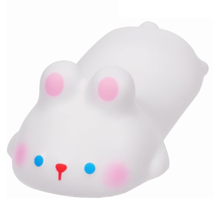 Suport ergonomic pentru a sustine incheietura mainii din spuma cu memorie Simply Joy®, Reduce tensiunea incheieturii, pentru utilizarea mouse-ului, atat pentru acasa cat si pentru birou anti-alunecare, Alb, model Iepure