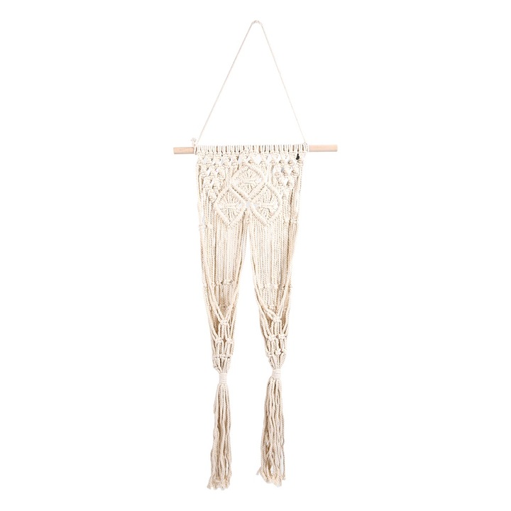 Jormftte pamut függő virágtartó, tartós kialakítás, bel- és kültéri használatra, 4 lábú, többszínű