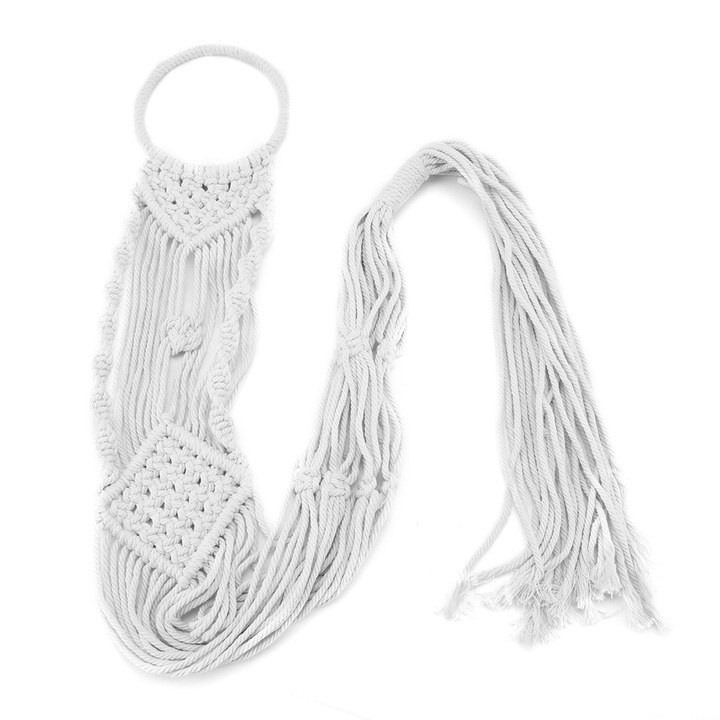 Памучна поставка за саксии, Jormftte, прост, елегантен дизайн, за декорация на стена, бял