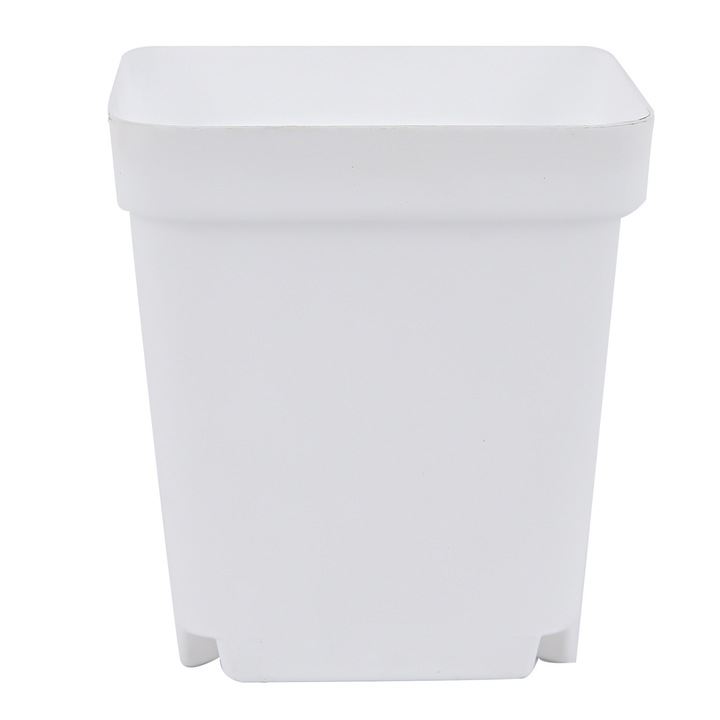 Jormftte virágcserép, fehér, tartós anyag, vízelvezető lyukakkal, cserépkészlet