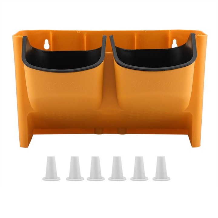 Függőleges virágtartó, Jormftte, 2 rekeszes, sárga, hő- és fagyálló, könnyen tisztítható