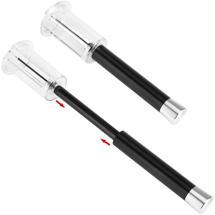 Deschizator electric de vin Enforose, pneumatic, design transparent, compatibil cu toate sticlele de vin