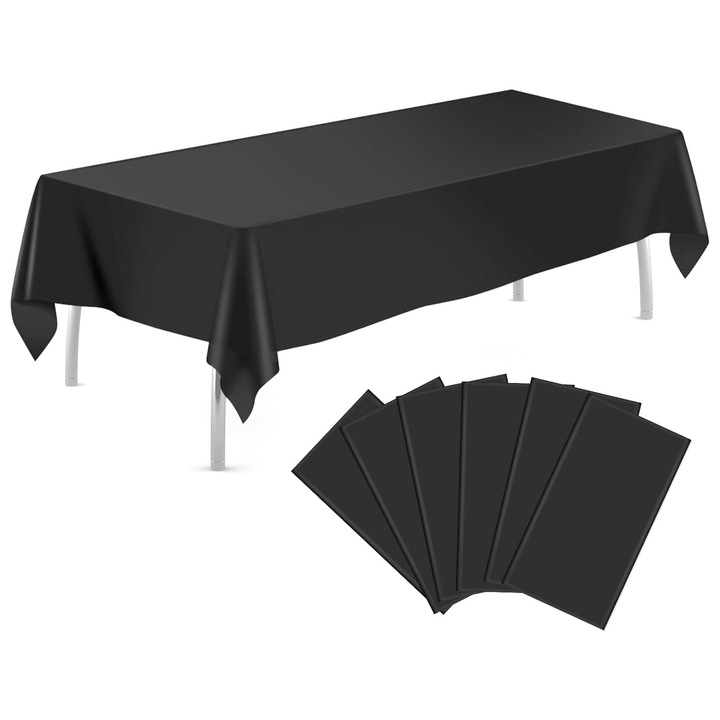 Terítők, Enforose, 6 darabos készlet, műanyag, vízálló, 54x108 inch, különböző színek