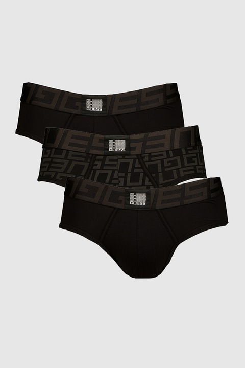 GUESS, Set de chiloti din amestec de bumbac - 3 Perechi, Negru
