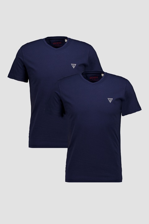 Guess, Домашни тениски с памук, 2 броя, Тъмносин