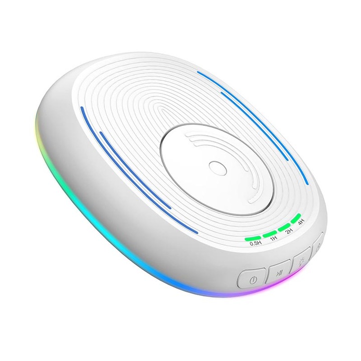 Mouse Jiggler az egér mozgásának szimulálásához, Rqiurpn, elalvásgátló, Windows és macOS kompatibilis, BE-KI gombbal, automatikus kattintási funkcióval, időzítővel, Dinamikus fények, Fehér