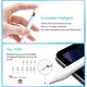Stylus pen, pencil pentru tableta iPad Apple 2018-2026, profesional, capacitiv, penite anti-zgarieturi, pix cu functie palm rejection, tilt, fara lag, fast charge, magnetic, aluminiu, USB-C, alb