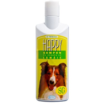 Sampon cu lamaie pentru caini si pisici, Happy SG, Pasteur, 200 ml Sampon cu lamaie pentru caini si pisici, Happy SG, Pasteur, 200 ml