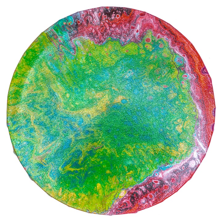 Tablou Unicat - Primavara Viselor - Spring of Dreams- Tablou Original, Lucrat cu Mixed Media Art & Glassy technique